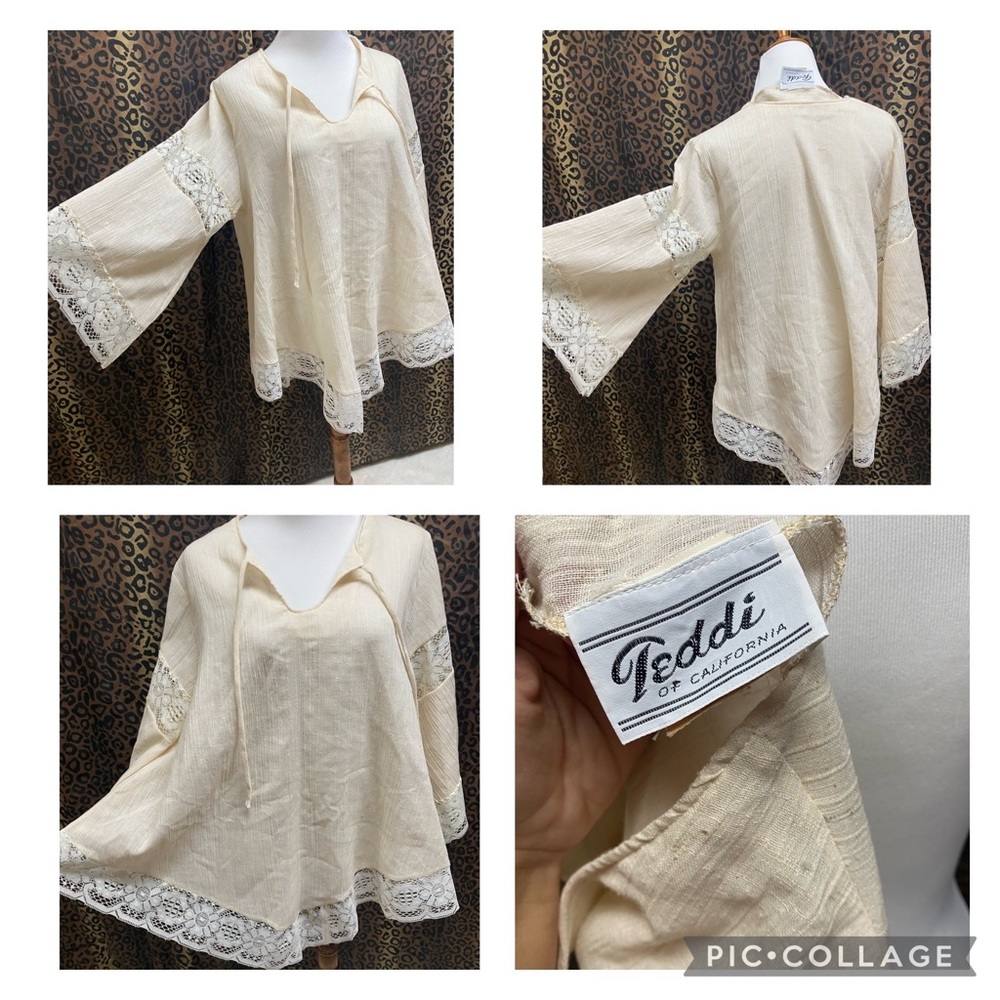 Vintage lace boho blouse
